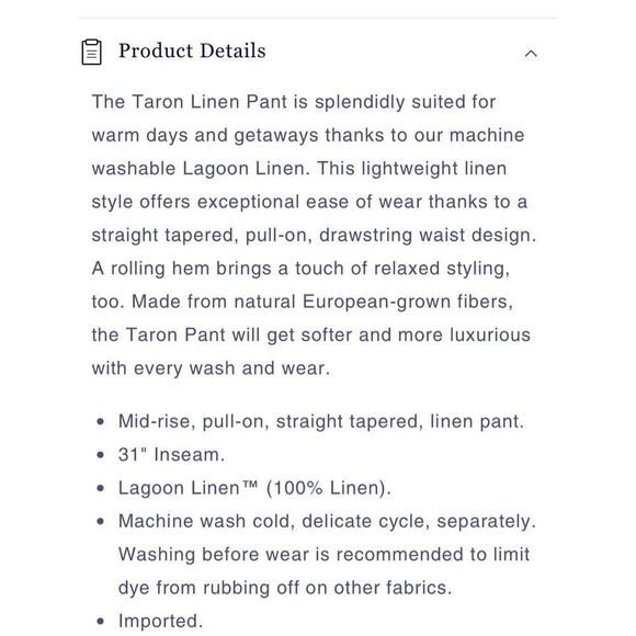 Lilly Pulitzer Taron Linen drawstring pant size xs black - Picture 13 of 13